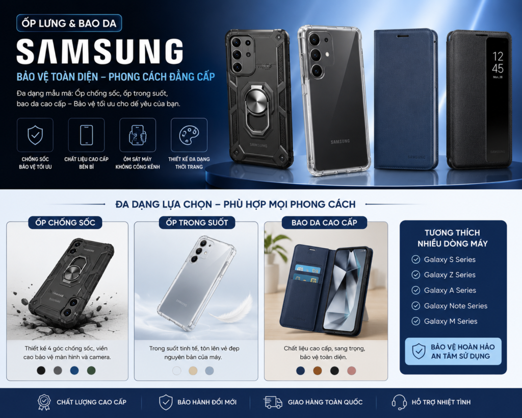 Ốp Lưng & Bao Da Samsung